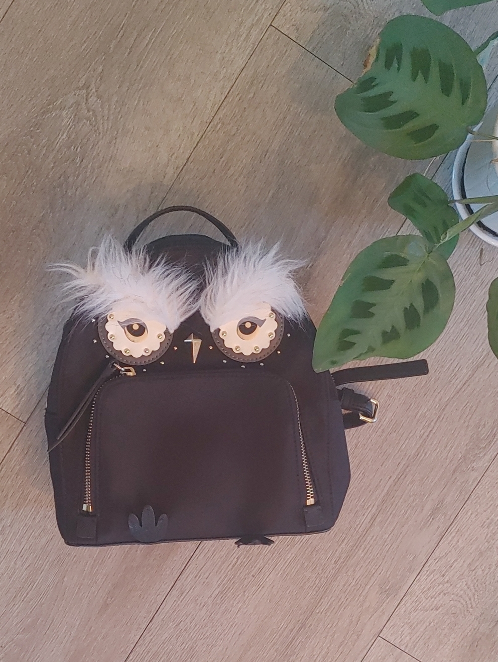 Kate Spade Owl -Fur Eye Mini Backpack l Like New
